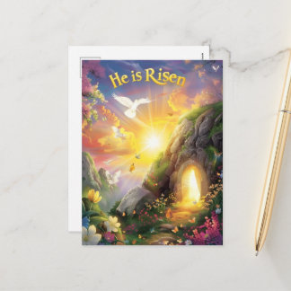 Cartes Pour Fêtes Annuelles Il est ressuscité — Résurrection de Pâques — Luc 2