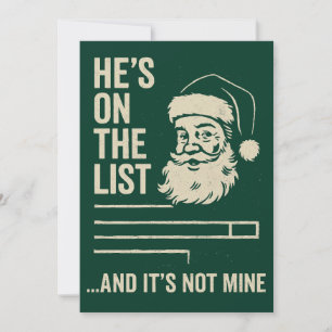 Cartes Pour Fêtes Annuelles Il est sur la liste Funny Christmas