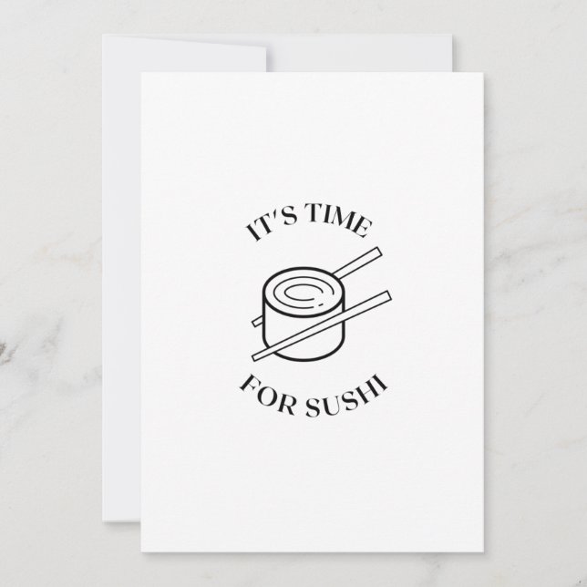 CARTES POUR FÊTES ANNUELLES IL EST TEMPS POUR SUSHI (Devant)