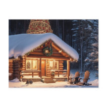Il y a de la neige sur notre Cabine en bois
