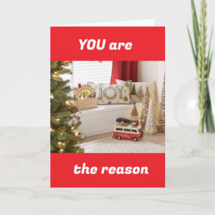 CARTES POUR FÊTES ANNUELLES IL Y A JOIE DANS MA VIE PARCE QUE OU "VOUS"