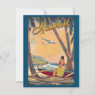 Cartes Pour Fêtes Annuelles Îles Hawaïennes Vintage Voyage Aloha Pacifique