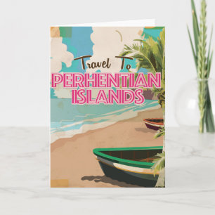 Cartes Pour Fêtes Annuelles Îles Perhentiennes Vacances Vintages Poster