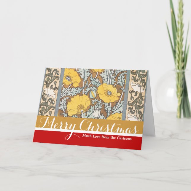 Cartes Pour Fêtes Annuelles illustration d'art pavot fleur jaune (Devant)