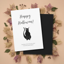 Illustration de chat noir mignon Simple Halloween
