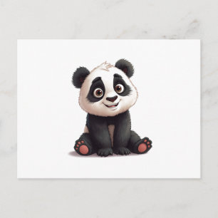Cartes Pour Fêtes Annuelles Illustration de dessin animé d'ours panda assis