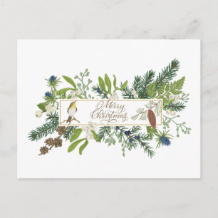 Cartes Pour Fêtes Annuelles Illustration de forêt de Noël joyeux Nature 