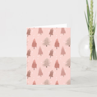 Cartes Pour Fêtes Annuelles Illustration de l'arbre de Noël de l'aquarelle ros