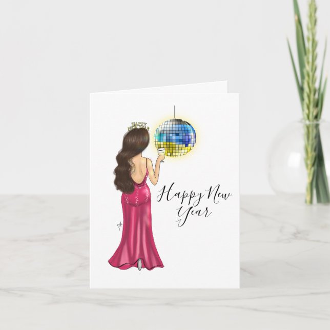 Cartes Pour Fêtes Annuelles Illustration de mode Bonne Année (Devant)