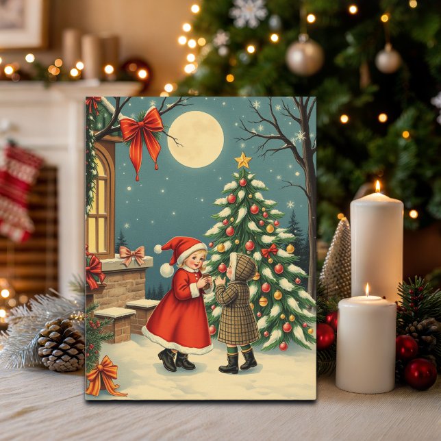 Cartes Pour Fêtes Annuelles Illustration de Noël Vintage (Créateur téléchargé)