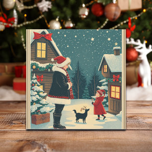 Cartes Pour Fêtes Annuelles Illustration de Noël Vintage