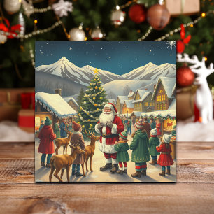 Cartes Pour Fêtes Annuelles Illustration de Noël Vintage