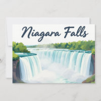 Illustration de paysage pictural des chutes du Nia
