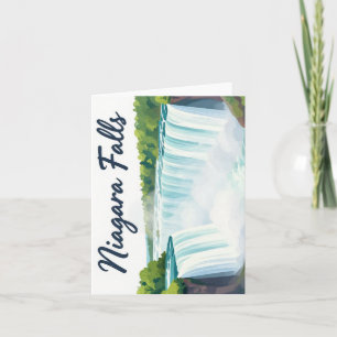 Cartes Pour Fêtes Annuelles Illustration de paysage pictural des chutes du Nia
