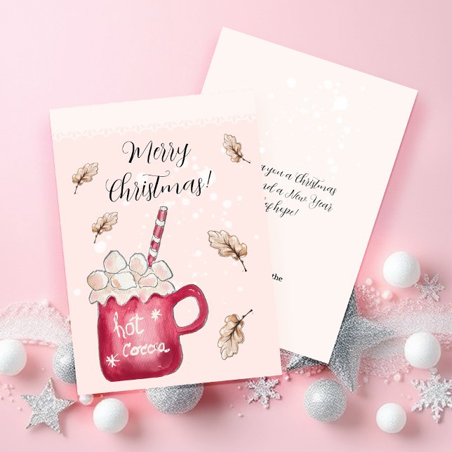 Cartes Pour Fêtes Annuelles Illustration de vacances au cacao chaud (Créateur téléchargé)