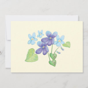 Cartes Pour Fêtes Annuelles Illustration des fleurs de violet sauvages