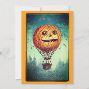 Cartes Pour Fêtes Annuelles Illustration drôle de Halloween vintage modifiable