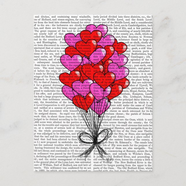 Cartes Pour Fêtes Annuelles Illustration du ballon Saint-Valentin (Devant)