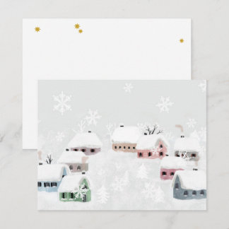 Cartes Pour Fêtes Annuelles Illustration du Jour de neige hivernal de Noël bla