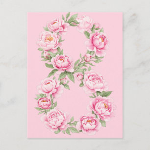 Cartes Pour Fêtes Annuelles Illustration élégante de fleurs de pivoine pour le