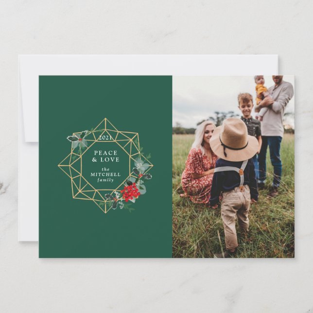 Cartes Pour Fêtes Annuelles Illustration géométrique de la couronne Famille de (Devant)