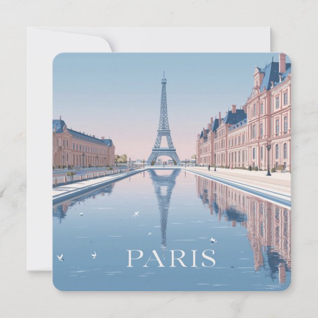 Cartes Pour Fêtes Annuelles illustration of eiffel tower in paris (Devant)