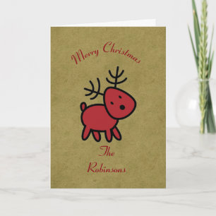 Cartes Pour Fêtes Annuelles Illustration Red Christmas Reindeer