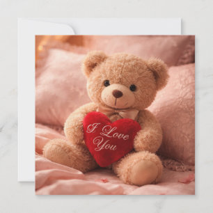 Cartes Pour Fêtes Annuelles Illustration romantique de nounours pour la Saint-