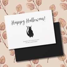 Illustration simple de chat noir pour Halloween