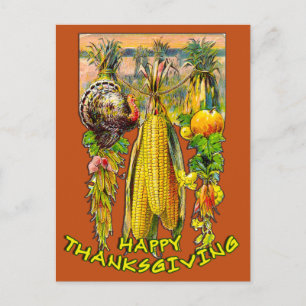 Cartes Pour Fêtes Annuelles Illustration vintage de Thanksgiving