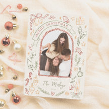 Illustrations de Noël rétro Whimsical Arch Photo