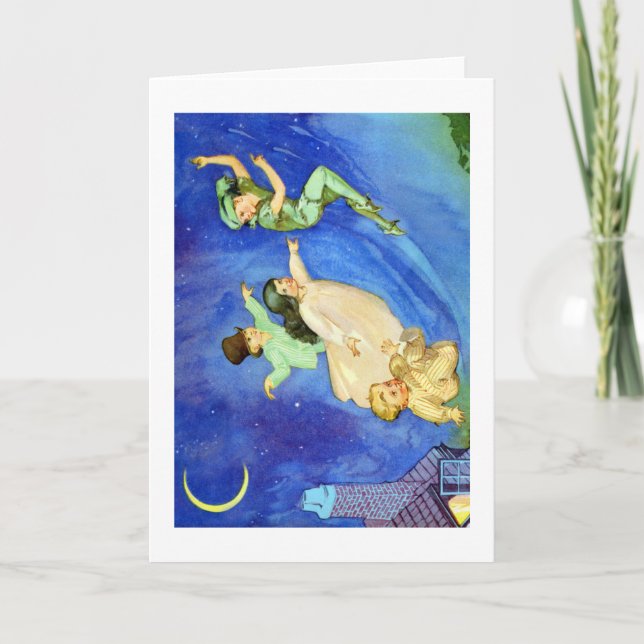 CARTES POUR FÊTES ANNUELLES IMAGE ICONIQUE DE PETER PAN (Devant)