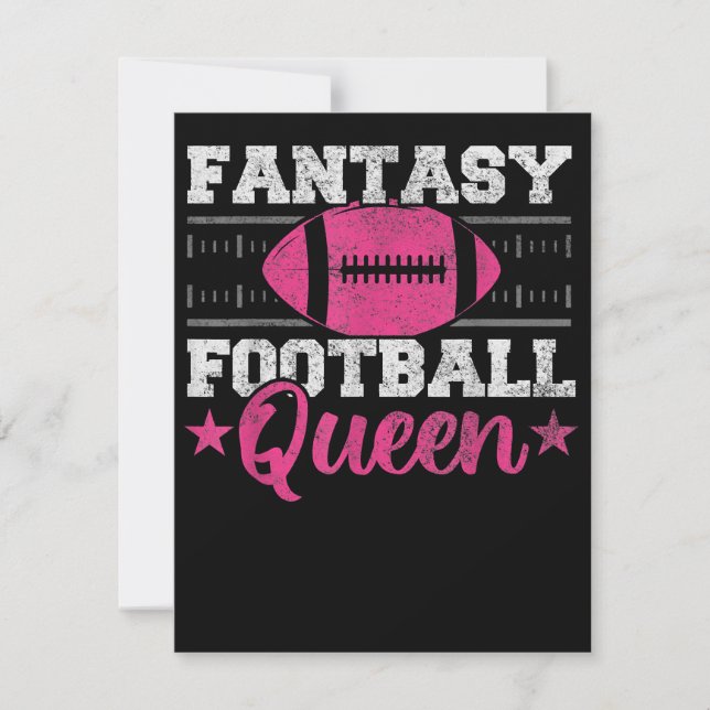 Cartes Pour Fêtes Annuelles Imaginaire Football Queen Funny Jour Imaginaire ca (Devant)