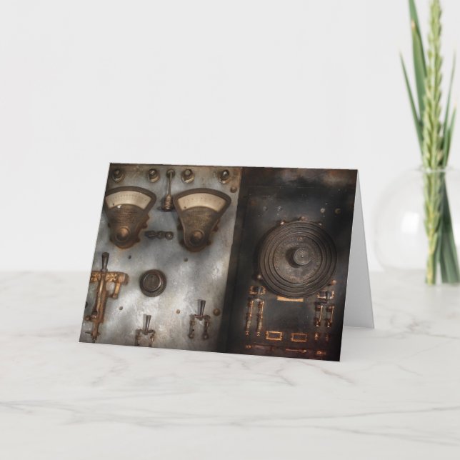 Cartes Pour Fêtes Annuelles Imaginaire - Un hommage à Steampunk (Devant)