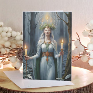 Cartes Pour Fêtes Annuelles Imbolc Goddess Candlemas Forest Celtic Wiccan