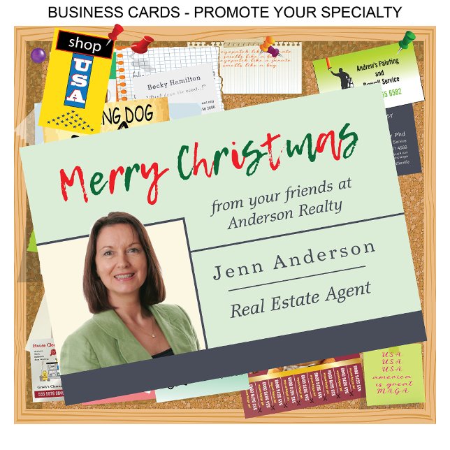Cartes Pour Fêtes Annuelles Immobilier Joyeux Noël 🏡 Accueil personnel (Créateur téléchargé)