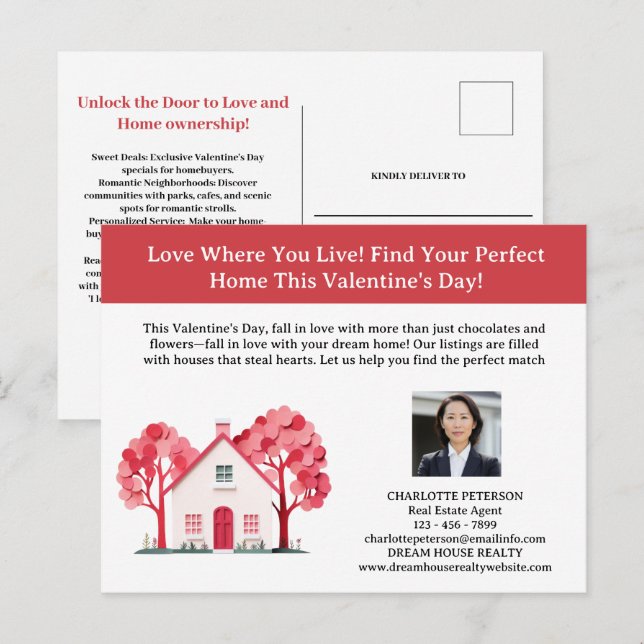 Cartes Pour Fêtes Annuelles Immobilier Saint Valentin Fête de l'agriculture (Devant / Derrière)