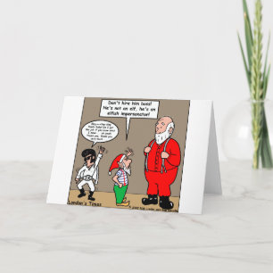 Cartes Pour Fêtes Annuelles Impersonator de Père Noël & Elves Dons et Tee - sh