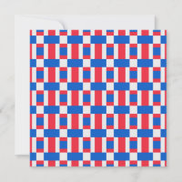 Impression Blocée Rouge Blanc Et Bleu