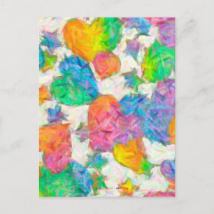 Cartes Pour Fêtes Annuelles Impressionniste Pastel Valentine Hearts