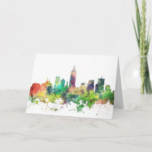CARTES POUR FÊTES ANNUELLES INDIANAPOLIS, INDIANA SKYLINE SP -