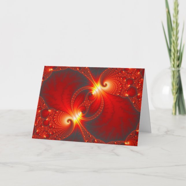 Cartes Pour Fêtes Annuelles Infernal - art de fractale (Devant)