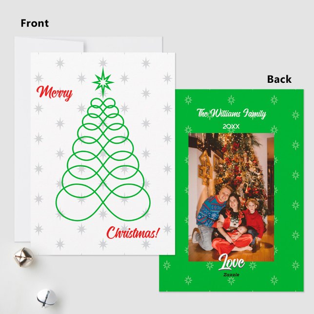Cartes Pour Fêtes Annuelles Infinite Love Christmas Tree - Photo de retour (A special memory for this season.)