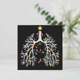 Cartes Pour Fêtes Annuelles Infirmier en thérapie respiratoire Noël Poumon Équ