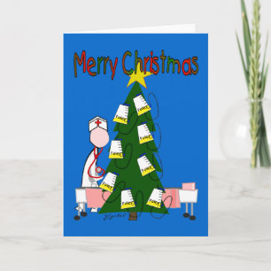 Cartes Pour Fêtes Annuelles Infirmière Noël Design "Joyeux Noël"
