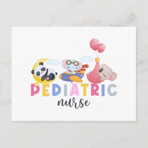 Cartes Pour Fêtes Annuelles Infirmière pédiatrique Animal Safari Zoo Enfants I