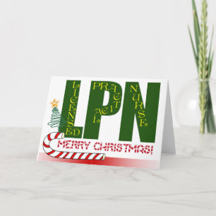 CARTES POUR FÊTES ANNUELLES INFIRMIÈRE PRATIQUE LICENCIÉE PAR LPN CHRISTMAS