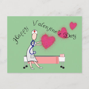 Cartes Pour Fêtes Annuelles Infirmière Valentine Cadeaux "Heureuse Sainte-Vale
