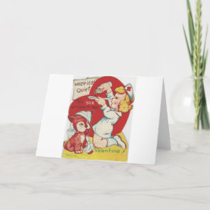 Cartes Pour Fêtes Annuelles Infirmière vintage Valentine
