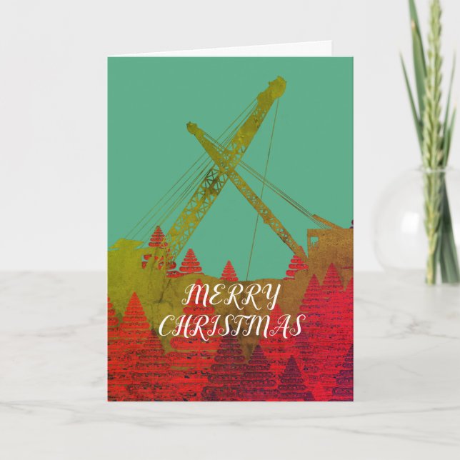 Cartes Pour Fêtes Annuelles Ingénieur d'exploitation de la grue du Nord-Ouest  (Devant)